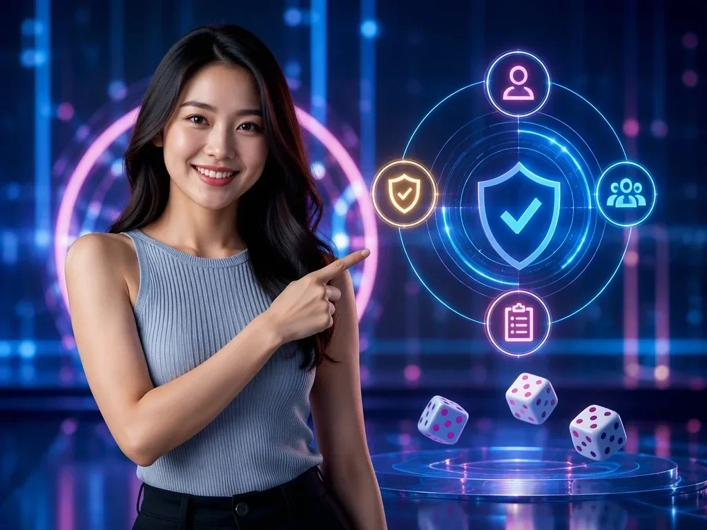 Minh họa kiểm tra an toàn trước khi truy cập game dice party game F88