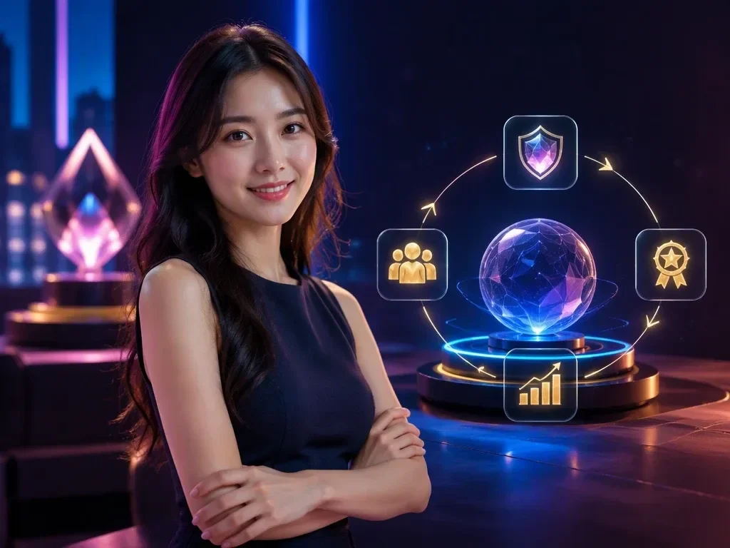 Dòng chảy ánh sáng mô tả quy trình kiểm soát chơi có kỷ luật trên nền tảng di động, phát sáng xanh vàng trong không gian xanh navy.