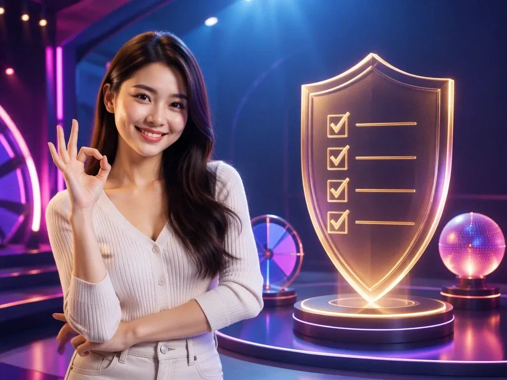Minh họa checklist kiểm tra trước khi tham gia game Slot Nổ hũ an toàn