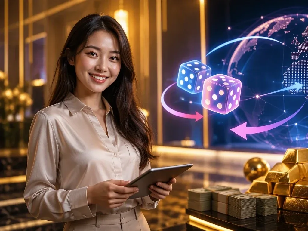 Minh họa khái niệm tài xỉu online với giao diện kết quả dạng hình học